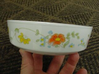 6 Centura Wildflower 5 5/8 " Cereal Soup Bowls Corning