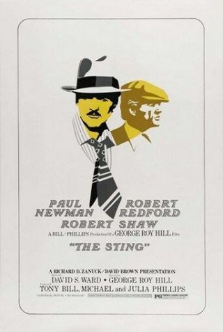 The Sting Movie Poster Paul Newman Rare Hot Vintage