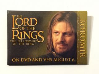 Lord Of The Rings Fellowship Boromir Button Pin Pinback Badge Promo Sean Bean