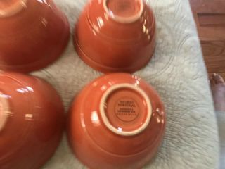 Pottery Barn Set Of 4 Cambria Persimmon Hand Crafted Soup Salad Bowls Portugal 4