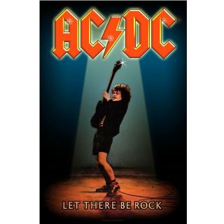 Ac/dc Let There Be Rock Poster Flag Official Fabric Premium Textile Acdc Ac - Dc