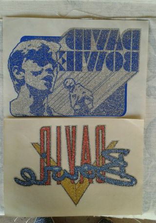 David Bowie Vintage Iron On Glitter Transfers X15 170 Two Designs