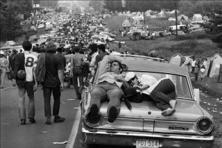 Festival Woodstock 1969 Black And White 8x10 Photo Print