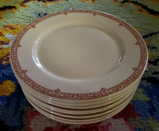 Vintage Wallace China Desert Ware Dinner Plate 1939 Del Mar Pattern Ev448 (8)