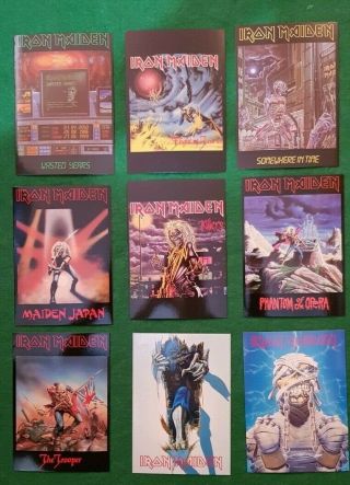 9 X Iron Maiden Postcards From 1980 