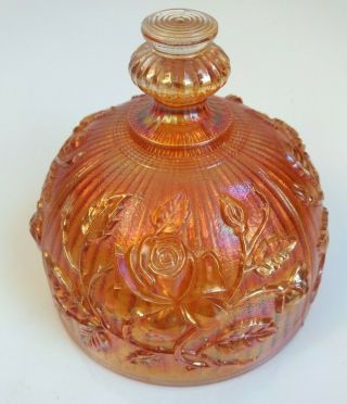 Imperial Open Rose Marigold Carnival Glass Butter Dish Lid Only