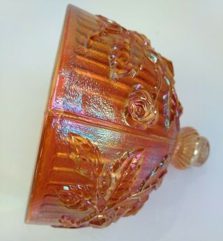 Imperial Open Rose Marigold Carnival Glass Butter Dish LID ONLY 8