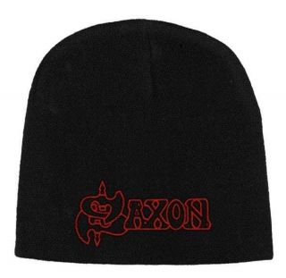 Saxon - " Red Logo " - Beanie Hat - Official Product - U.  K.  Seller