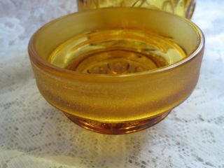 Vintage LE Smith Moon & Stars Large Amber Glass Jar Canister 11 1/2 inches tall 3