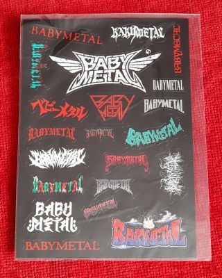 - Babymetal Logos Sticker Sheet,  Worldwide P&p