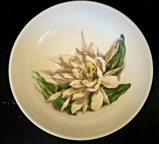 Santa Anita Ware Flowers Of Hawaii Night Blooming Cereus 9 " Serving/pasta Bowl