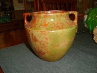 Vintage Burley Winter Pottery Two Handled Brown Tan 43