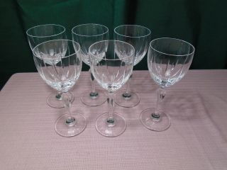 Royal Crystal Rock Rcy4 Wine Glass (4) 6 3/8 " (2 Extra W/ Small Rim Chips)