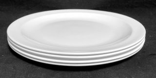 Corning Centura White Narrow Rim 10 1/2 " Dinner Plates 4