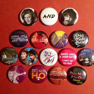 16 Hall & Oates 1 " Buttons - - Rich Girl Maneater Kiss On My List