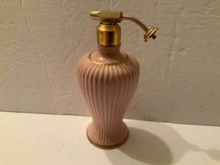 Vintage Porcellane D’arte Bassano Italia Pink Perfume Bottle