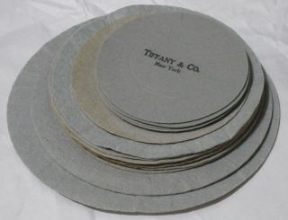 16 Vintage Tiffany & Co Felt Plate Storage Liners Size Varies 5 " 6 " 7 " 8 " 9 "