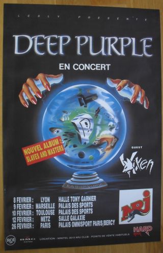 Deep Purple French Concert Poster 