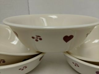 5 Corelle Hometown Soup/Cereal Bowls Heart & Home 6 