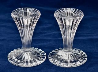 Waterford Crystal Bezel Candlestick Holders (10.  2cm/4 ")