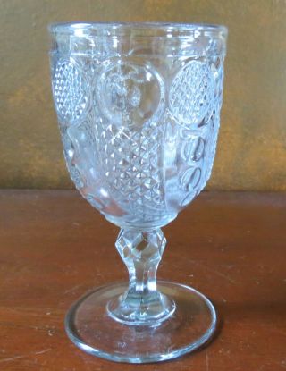 Flint Mckee Horn Of Plenty Eapg C.  1860’s Clear Water Goblet (s)