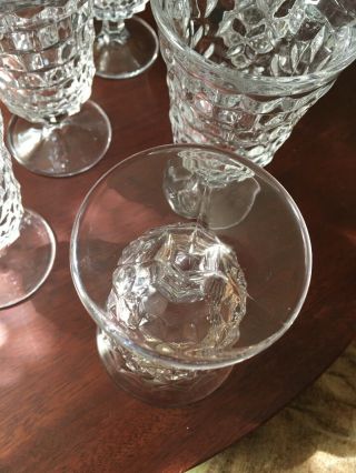 Set of 6 - Fostoria Early American Clear Low Water Goblets Vintage 5.  5 Inch 3