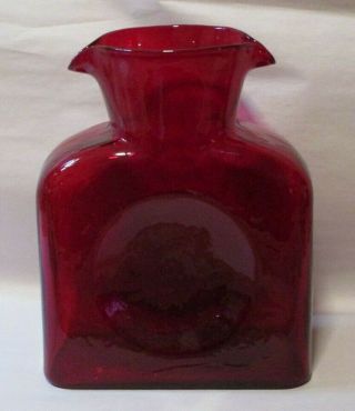 Blenko Glass Ruby Water Bottle 384