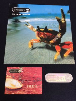 The Prodigy 1997 ' Fat of the Land ' Hologram Sticker Postcard Print XL Recordings 3