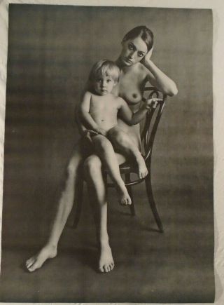 Mother And Child Nude 1969 Personality Poster York City