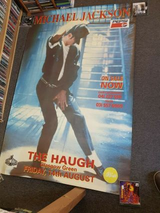 Huge Poster Michael Jackson Glasgow The Haugh 14th August 150cmx 100 Cm Approx