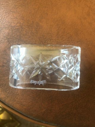 Vintage Signed Waterford Irish Crystal Alana Napkin Ring 2