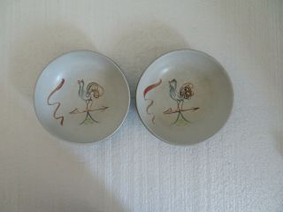 2 Denby A College Flair Rooster Soup / Cereal Bowls