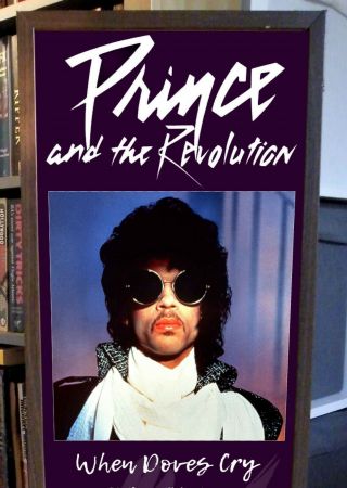 PRINCE WHEN DOVES CRY PROMOTIONAL POSTER LYRIC SHEET,  PURPLE RAIN,  1999,  COVETTE 2
