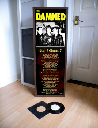 The Damned Plan 9 Channel 7 Promo Poster,  Lyric Sheet,  Sex Pistol,  Black,  Machine,