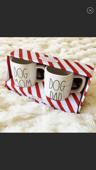 Rae Dunn Dog Mom Dog Dad Mug Set (pet Parents) 2019 Christmas Gift