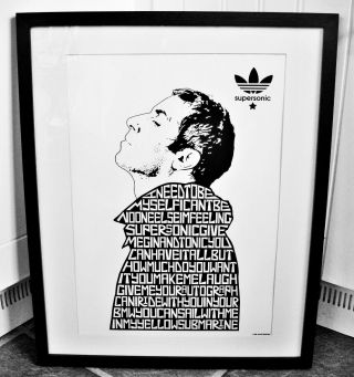 Oasis/liam Gallagher/supersonic A3 Size Typography Art Print/poster