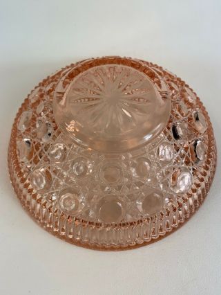 Candy Bowl/ With Lid Windsor Pattern Pink Depression Glass 4