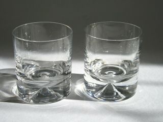Dartington Heavy Lead Crystal Dimple Whiskey Tumblers By Frank Thrower