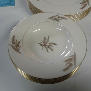 Lenox Harvest Wheat R=441 Set Of 6 Bowls 8 1/4 Inches