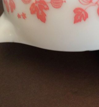 Vintage Pink Gooseberry Pyrex Cinderella Bowl 443 2.  5 quart 4