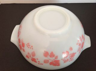 Vintage Pink Gooseberry Pyrex Cinderella Bowl 443 2.  5 quart 7
