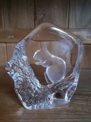 Mats Jonasson Squirrel Swedish Glass Ornament 3280