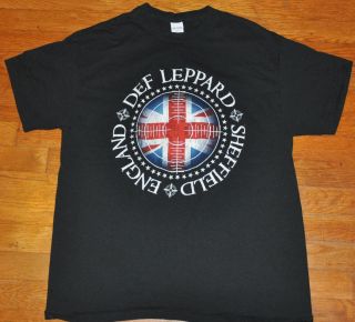 Def Leppard Concert Tour 2017 Black T Shirt Size Heavy Metal Glam Large L