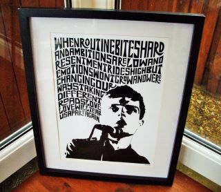 Joy Division/love Will Tear Us Apart A3 Size Typography Art Print/poster