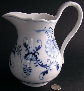 Vintage Meissen Porcelain Blue Onion Ernst Teichert Milk Jug Cream Pitcher