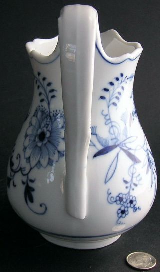Vintage Meissen Porcelain Blue Onion Ernst Teichert Milk Jug Cream Pitcher 2