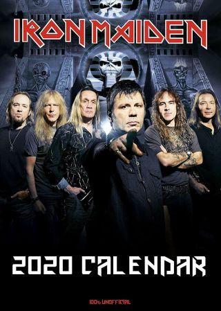 Iron Maiden 2020 Calendar Large A3 Poster Size Wall,  Uk Postage