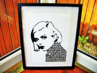 Blondie/debbie Harry/heart Of Glass A3 Size Typography Art Print/poster