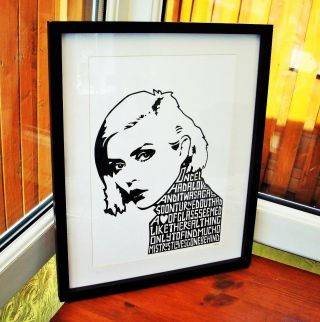 Blondie/Debbie Harry/Heart Of Glass A3 size typography art print/poster 2