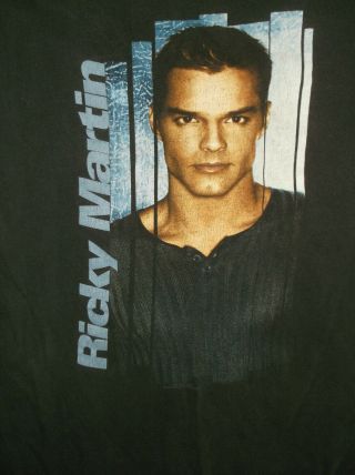 Vtg 90’s Ricky Martin T - Shirt Lg Cotton Latin Music Pop